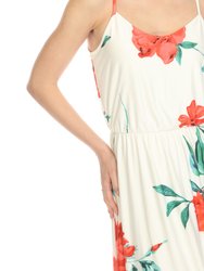 Women's Floral Strap Maxi Dress