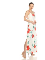 Women's Floral Strap Maxi Dress