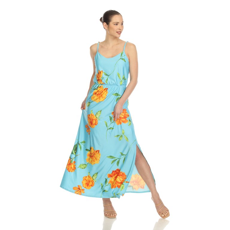 Women's Floral Strap Maxi Dress