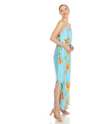 Women's Floral Strap Maxi Dress