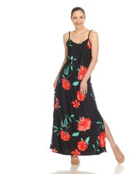 Women's Floral Strap Maxi Dress