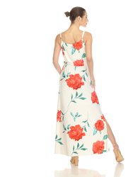 Women's Floral Strap Maxi Dress