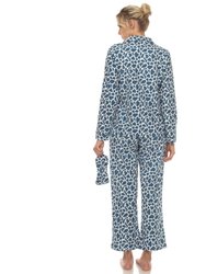 Women's Giraffe Print Three Piece Pajama Set