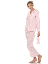 Women's Giraffe Print Three Piece Pajama Set