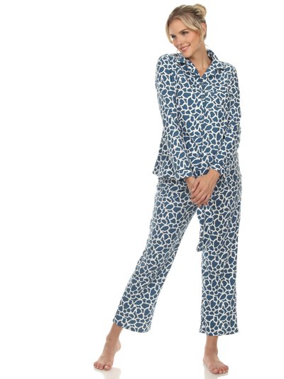 White Mark Women's Giraffe Print Three Piece Pajama Set product
