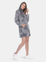 Women's Hoodie Tie Dye Sweatshirt Dress