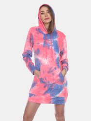 Women's Hoodie Tie Dye Sweatshirt Dress