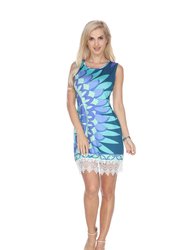 Women's Kaia Tunic Dress - Navy/Teal