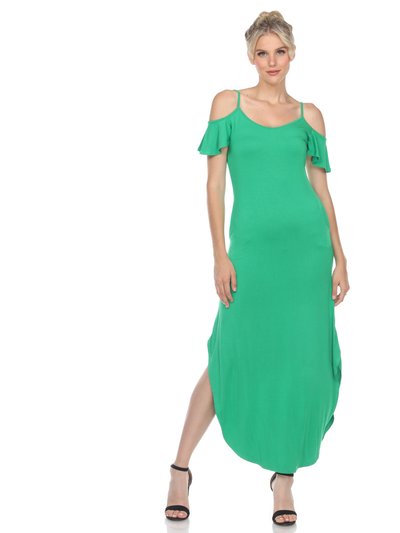 White Mark Women's Laxi Green Maxi Dress product