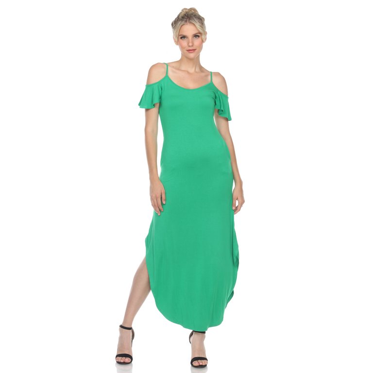 Women's Laxi Green Maxi Dress - Green