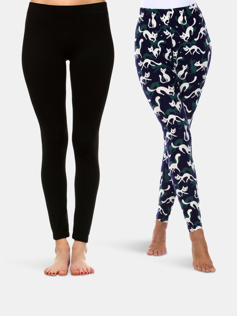 Women's Leggings Pack - Black, Blue