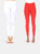 Women's Leggings Pack - White, Red/White