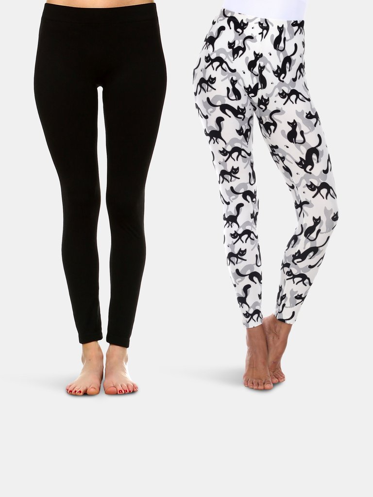 Women's Leggings Pack - Black, White