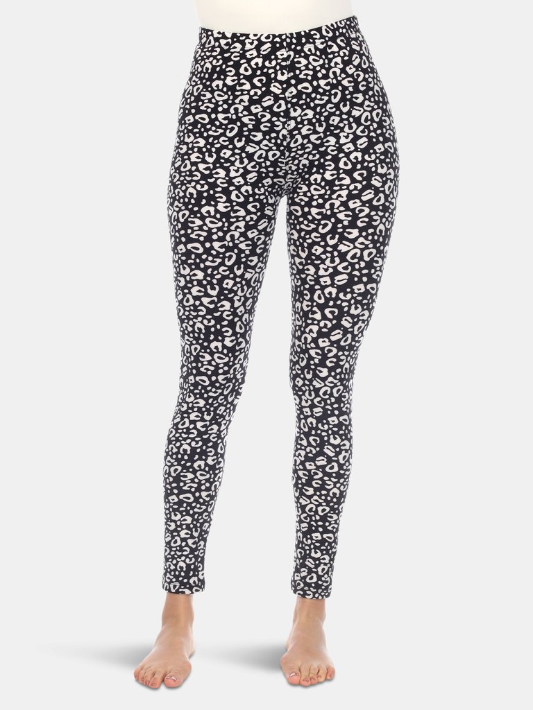 Women's Leggings - Black Cheetah