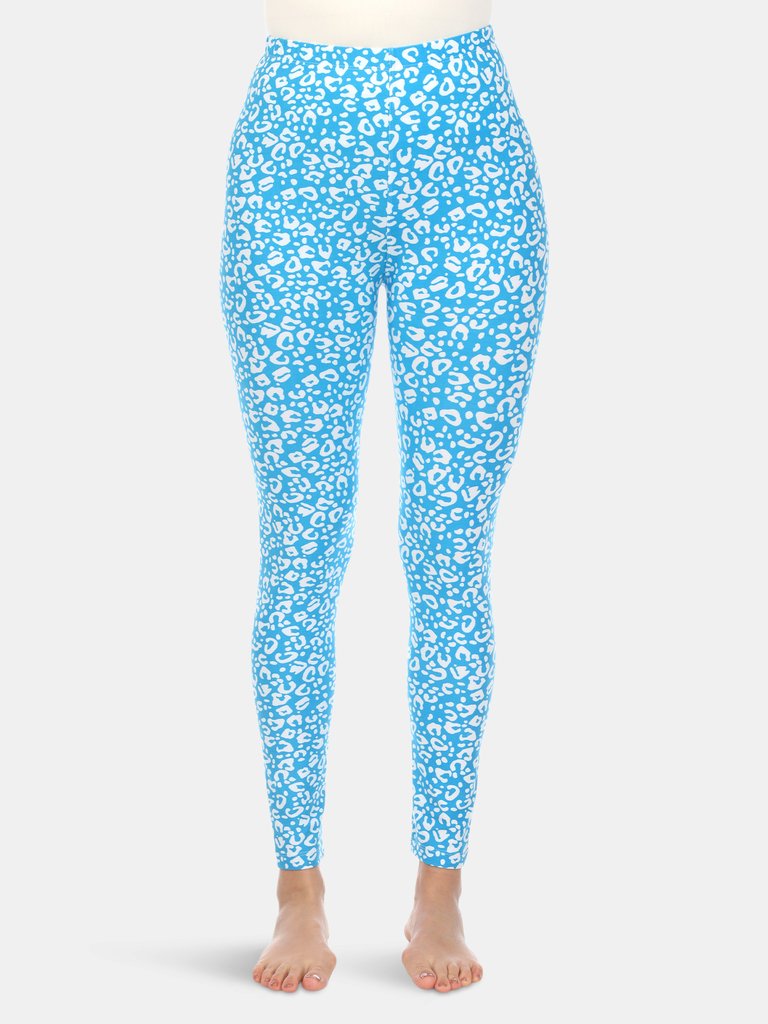 Women's Leggings - Blue Cheetah