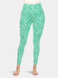 Women's Leggings - Green Cheetah