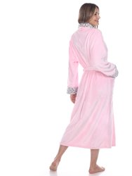 Women's Leopard Print Cozy Lounge Robe