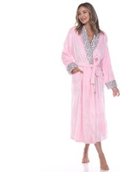 Women's Leopard Print Cozy Lounge Robe