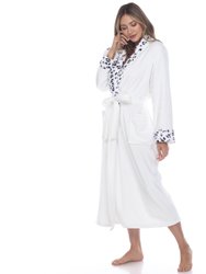 Women's Leopard Print Cozy Lounge Robe