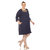 Women's Plus Size Criss Cross Neckline Swing Midi Dress