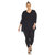 Women's Plus Size Empire Waist V-Neck Tunic Top - Black