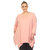 Women's Plus Size Empire Waist V-Neck Tunic Top - Rose