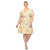 Women's Plus Size Floral Short Sleeve Knee Length Dress