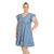 Women's Plus Size Ruffle Sleeve Ruffle Sleeve Knee-Length Dress