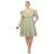 Women's Plus Size Ruffle Sleeve Ruffle Sleeve Knee-Length Dress - Green