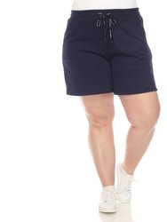 Women's Plus Size Super Soft Drawstring Waistband Sweat Short