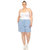 Women's Plus Size Super Soft Drawstring Waistband Sweat Short - Denim Blue