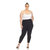 Women's Plus Size Super Soft Elastic Waistband Scuba Pants - Black