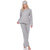 Women's Polka Dots Three Piece Pajama Set - Grey Polka Dots