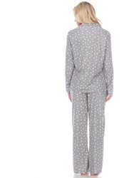 Women's Polka Dots Three Piece Pajama Set