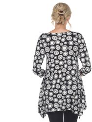 Women's Printed Geometric Circle Tunic Top