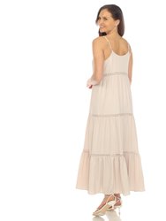 Women's Scoop Neck Tiered Maxi Dress