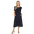 Women's Short Sleeve Midi Dress - Black