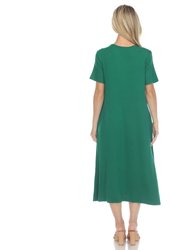 Women's Short Sleeve Midi Dress