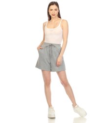 Women's Super Soft Drawstring Waistband Sweat Short - Charcoal