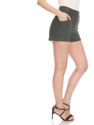 Women's Tailored Front Button Shorts