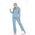 Women's Three Piece Pajama Set - Mint Paisley