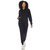 Women's Two Piece Fleece Sweatsuit Set - Black