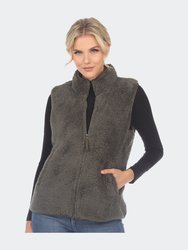 Women's Zip Up Sherpa Vest