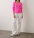 Cashmere Air Plush V-Neck In Pink Marl - Pink Marl