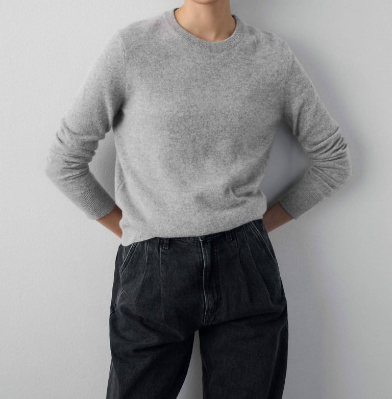 Cashmere Core Crewneck Sweater - Grey Heather