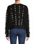 Cashmere Floral Embroidered Cable Crewneck Sweater