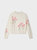 Cashmere Floral Embroidery Crewneck Sweater In Soft White Combo - Soft White Combo