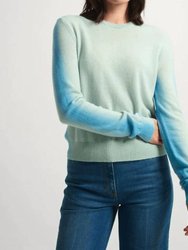 Cashmere Spray Paint Crewneck In Blue Spray - Blue Spray