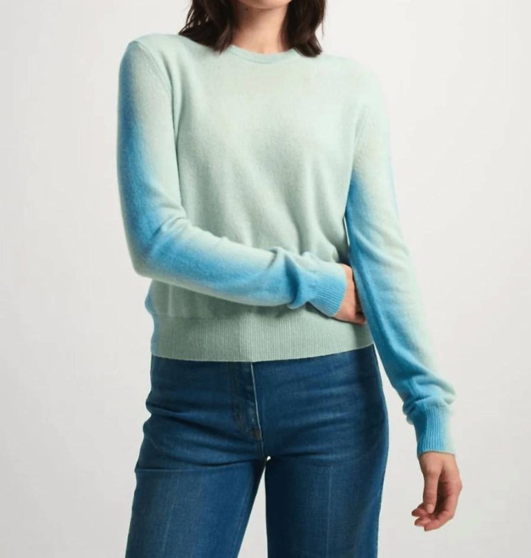 Cashmere Spray Paint Crewneck In Blue Spray - Blue Spray