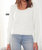 Cashmere Square Neck Puff Sleeve - Soft White